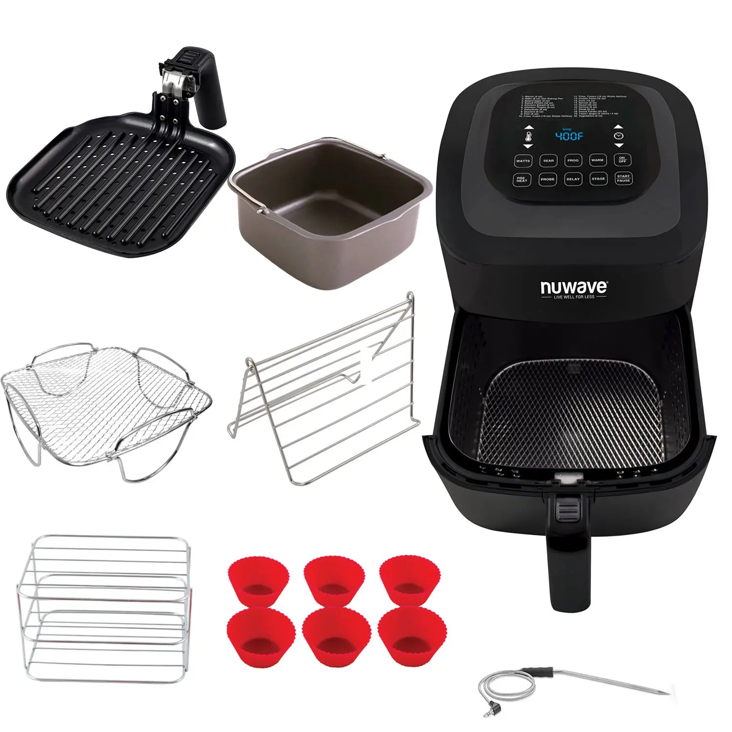 Nuwave Brio 6 Qt Air Fryer Healthy Crispy Easy Meals in Minutes