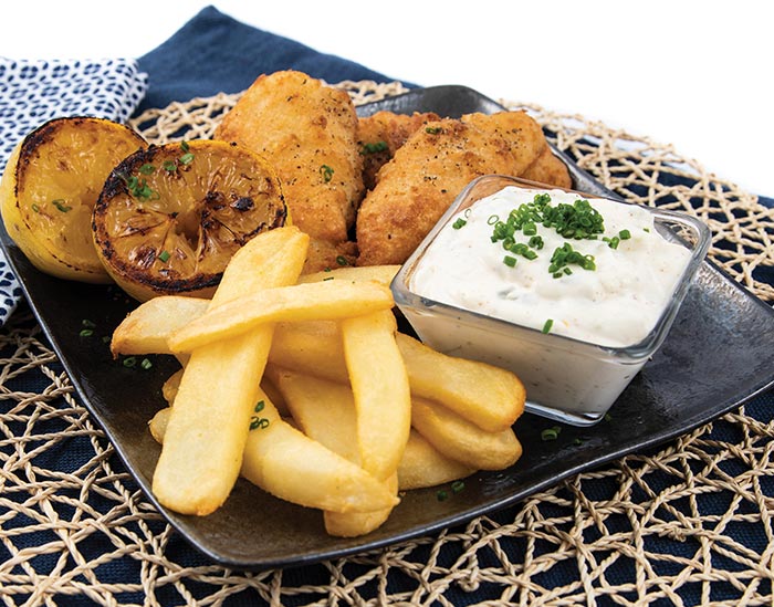 Fish and Chips with Homemade Tartar Sauce