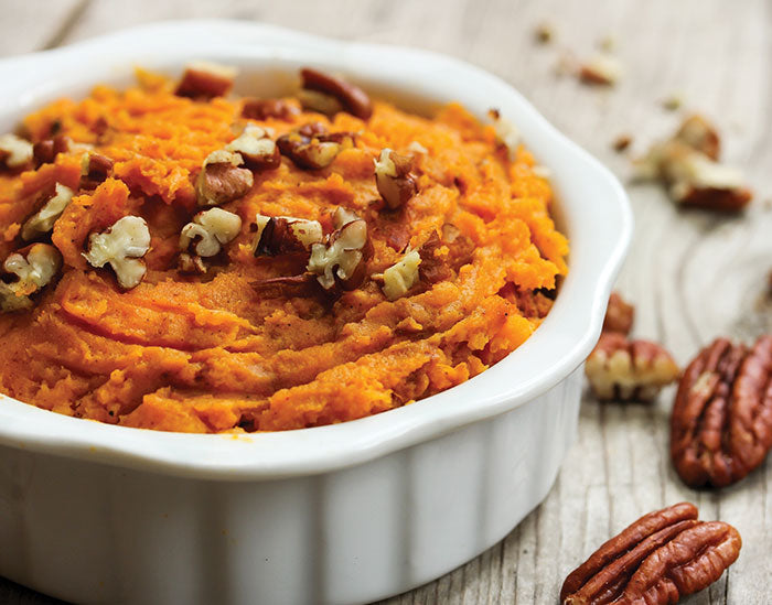 Sweet Potatoes with Pecans & Bourbon