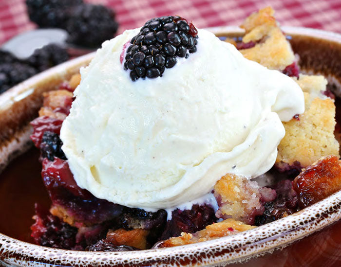 Peach & Blackberry Cobbler