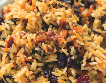 Brown Rice Pilaf with Mushrooms & Apricots - Nuwave