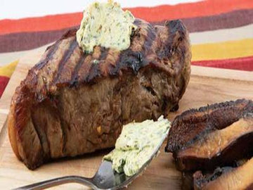 Grilled New York Strip Steak with Classic Steak Butter - Nuwave