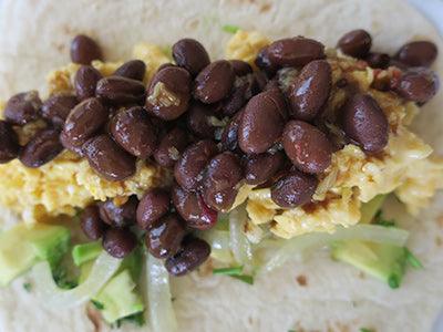 Black Bean and Scrambled Eggs Breakfast Tacos - Nuwave