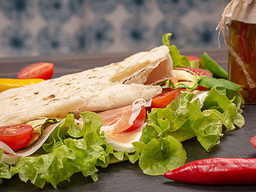 Grilled Prosciutto Piadina (Flatbread)