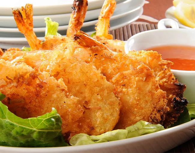Air-Fried Coconut Shrimp with Apricot Sauce