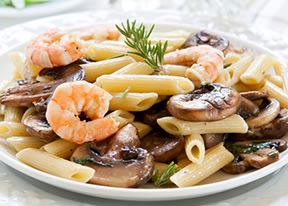 Pasta with Shrimp & Mushrooms - Nuwave