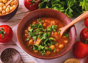 Zucchini, Chickpea & Tomato Soup - Nuwave