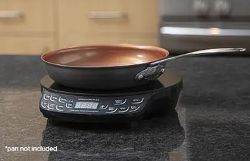 NUWAVE Flex Precision Induction Cooktop, 10.25” Shatter-Proof Ceramic  Glass, 6.5” Heating Coil, 45 Temps from 100°F to 500°F, 3 Wattage Settings  600