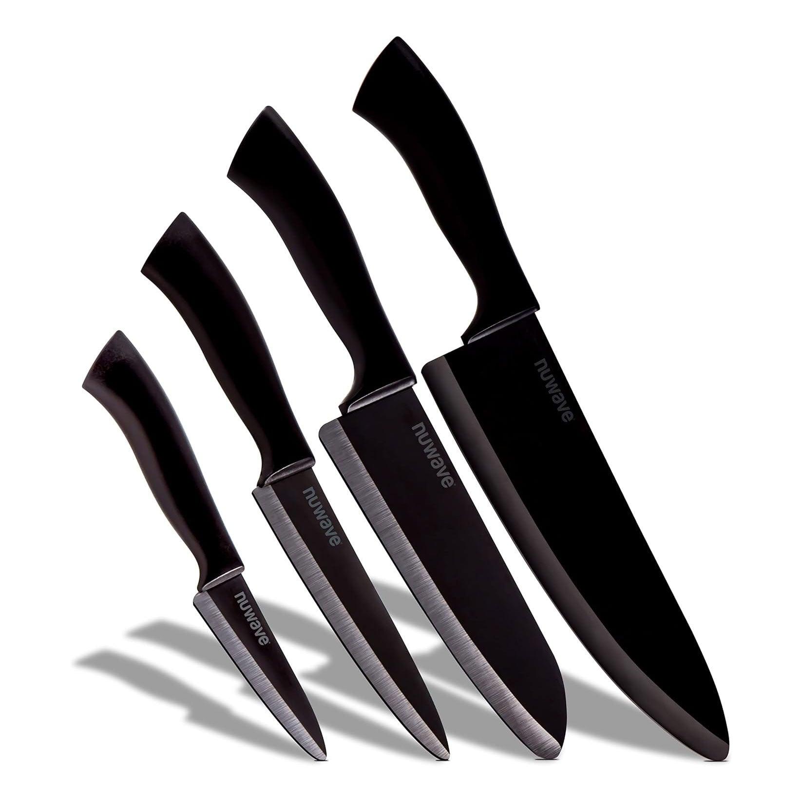 4pc Black Ceramic Knife Set - Nuwave