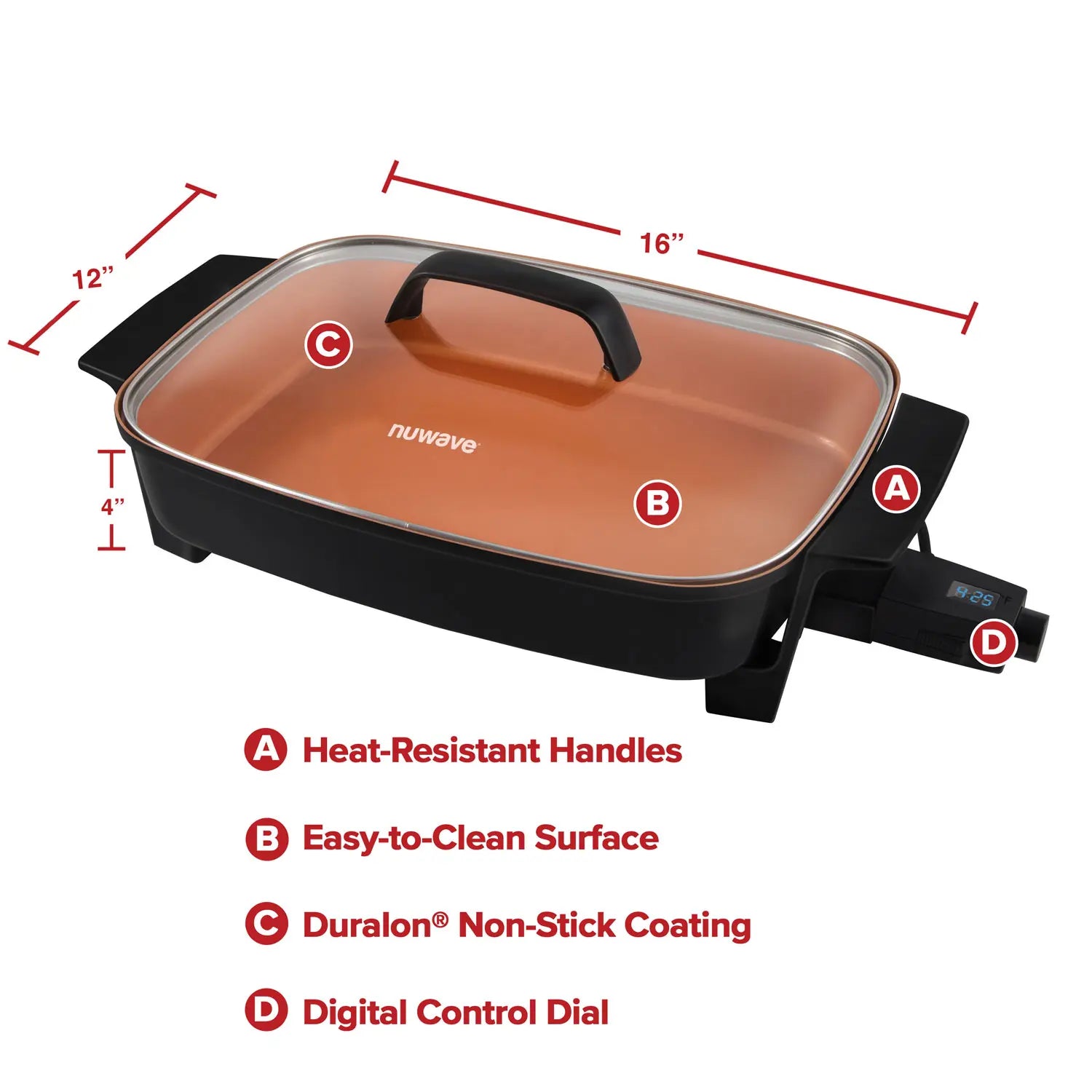 Nu wave cooking outlet digital skillet brand new kitchenware