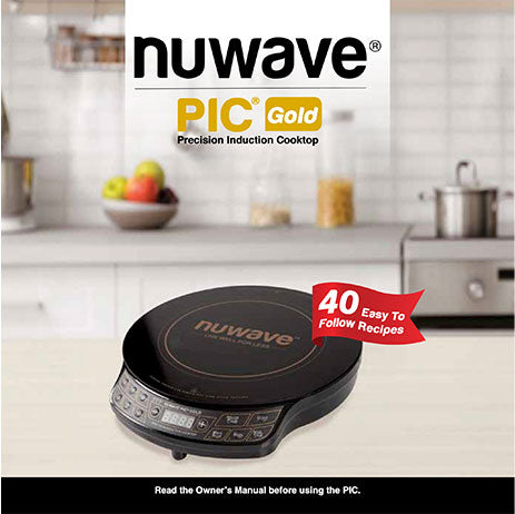 Nuwave Gold Precision Induction Cooktop, Portable, Powerful Large 8”  Heating Coil, 12” Shatter-Proof, Heat-Resistant Ceramic Glass Surface,  10.5”